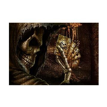 Cakapuzzle İskambil Oynayan İskelet 120 Parça Ahşap Puzzle