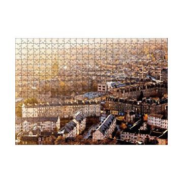 Cakapuzzle İskoçya Edinburg Yüksekten Şehir Manzarası 120 Parça Ahşap Puzzle