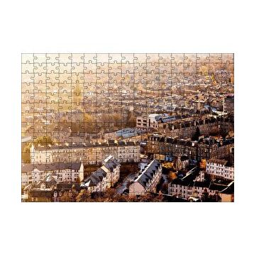 Cakapuzzle İskoçya Edinburg Yüksekten Şehir Manzarası 120 Parça Ahşap Puzzle
