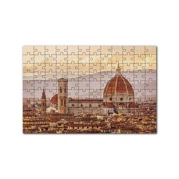Cakapuzzle Italya Floransa Gündoğumunda Şehir Manzarası 120 Parça Puzzle