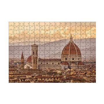Cakapuzzle Italya Floransa Gündoğumunda Şehir Manzarası 120 Parça Puzzle