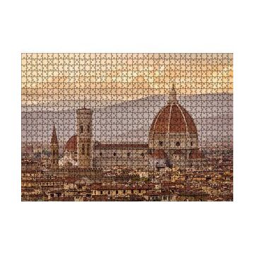 Cakapuzzle Italya Floransa Gündoğumunda Şehir Manzarası 120 Parça Puzzle