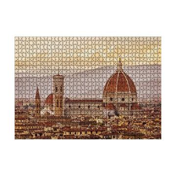Cakapuzzle Italya Floransa Gündoğumunda Şehir Manzarası 120 Parça Puzzle