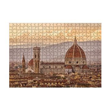 Cakapuzzle Italya Floransa Gündoğumunda Şehir Manzarası 120 Parça Puzzle