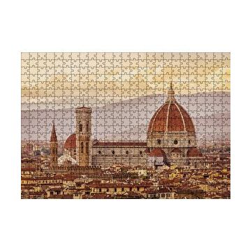 Cakapuzzle Italya Floransa Gündoğumunda Şehir Manzarası 120 Parça Puzzle