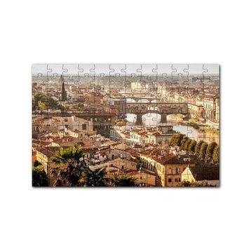 Cakapuzzle İtalya Şehir Köprüler ve Nehir Manzarası 120 Parça Ahşap Puzzle