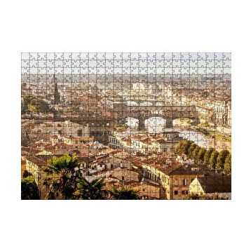 Cakapuzzle İtalya Şehir Köprüler ve Nehir Manzarası 120 Parça Ahşap Puzzle