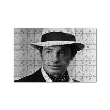Cakapuzzle Jean Paul Belmondo Fötr Şapkalı Siyah Beyaz 120 Parça Ahşap Puzzle