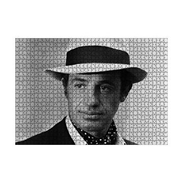Cakapuzzle Jean Paul Belmondo Fötr Şapkalı Siyah Beyaz 120 Parça Ahşap Puzzle