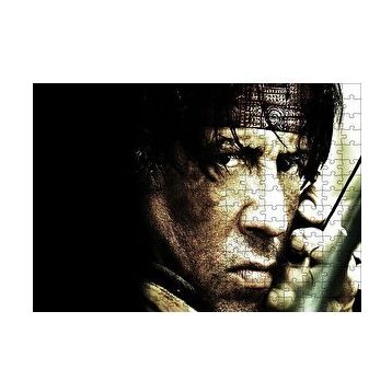 Cakapuzzle John Rambo ve Oku 120 Parça Ahşap Puzzle