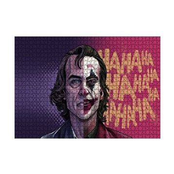 Cakapuzzle Joker Joaquin Phoenix Hahaha Karikatürize 120 Parça Ahşap Puzzle