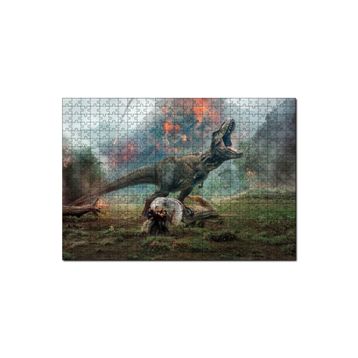 Cakapuzzle Jurassic World Kayıp Krallık T Rex ve Yanardağ 120 Parça Ahşap Puzzle