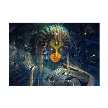 Cakapuzzle Kadın Cyborg Dijital Sanat 120 Parça Puzzle