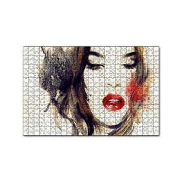 Cakapuzzle Kadın İllüstrasyon Boyama Sanatı 120 Parça Puzzle