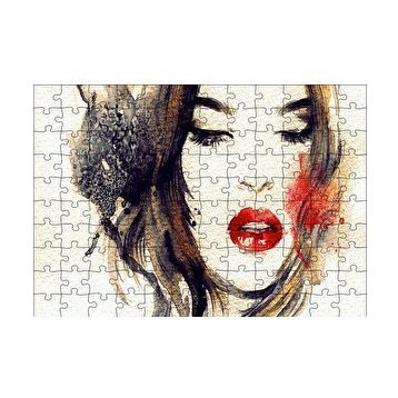 Cakapuzzle Kadın İllüstrasyon Boyama Sanatı 120 Parça Puzzle