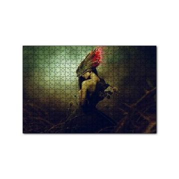 Cakapuzzle Kadın Karga Kanatlar ve Alevler Kompozisyon 120 Parça Ahşap Puzzle