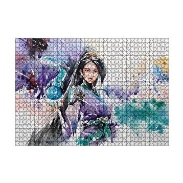 Cakapuzzle Kadın Savaşçı Suluboya Efekt 120 Parça Ahşap Puzzle