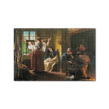 Cakapuzzle Kadın Terzisi ve Müşterileri 120 Parça Ahşap Puzzle