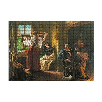 Cakapuzzle Kadın Terzisi ve Müşterileri 120 Parça Ahşap Puzzle