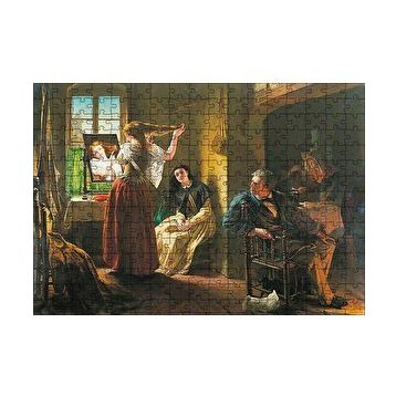 Cakapuzzle Kadın Terzisi ve Müşterileri 120 Parça Ahşap Puzzle