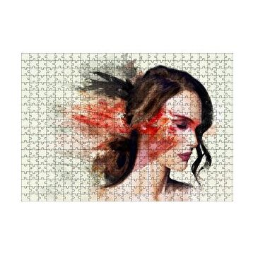 Cakapuzzle Kadın ve Renkli Fırça Darbeleri 120 Parça Puzzle