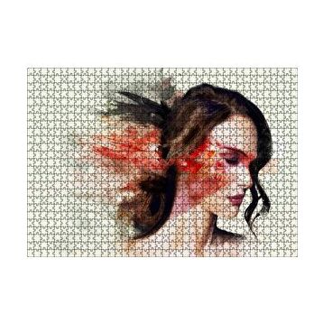Cakapuzzle Kadın ve Renkli Fırça Darbeleri 120 Parça Puzzle