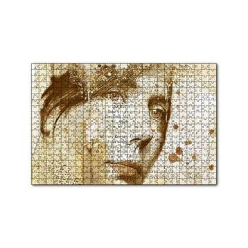 Cakapuzzle Kadın Yüzü ve Gazete Kupürleri 120 Parça Ahşap Puzzle