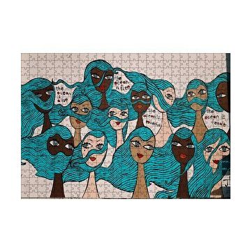 Cakapuzzle Kadınlar Okyanus Propagandası 120 Parça Ahşap Puzzle
