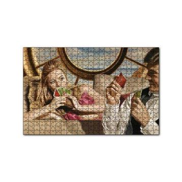 Cakapuzzle Kağıt Oynayan Çift 120 Parça Puzzle