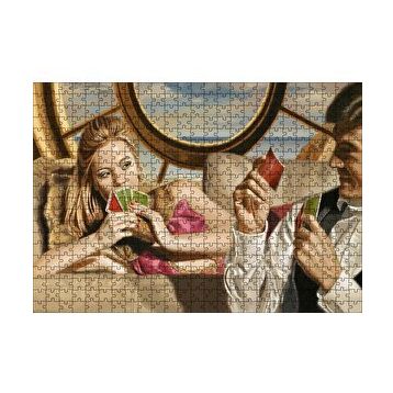 Cakapuzzle Kağıt Oynayan Çift 120 Parça Puzzle