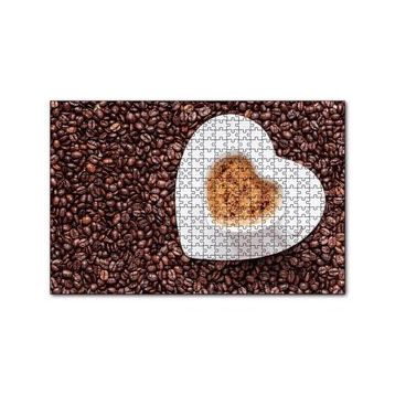 Cakapuzzle Kahve Çekirdekleri, Kalpli Fincanda Cappucino 255 Parça Puzzle