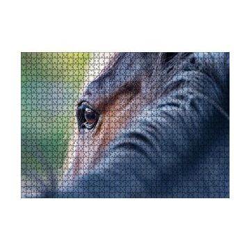 Cakapuzzle Kahverengi At Gözü Arkadan Yakın Çekim 120 Parça Ahşap Puzzle