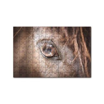 Cakapuzzle Kahverengi Atın Gözü Yakın Çekim 120 Parça Ahşap Puzzle