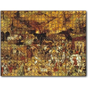 Cakapuzzle Kahverengi Köy Boyama Pieter Bruegel 255 Parça Puzzle
