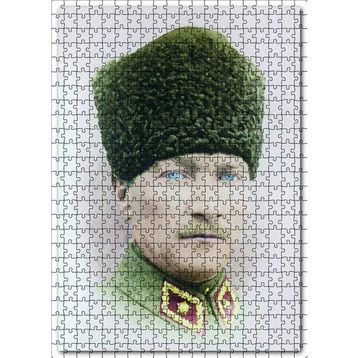 Cakapuzzle Kalpaklı Atatürk Portresi Renkli Görsel 120 Parça Puzzle