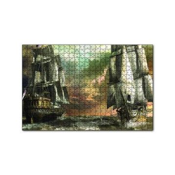 Cakapuzzle Kalyonlar Fırtınada Kara Bulutlar 120 Parça Ahşap Puzzle