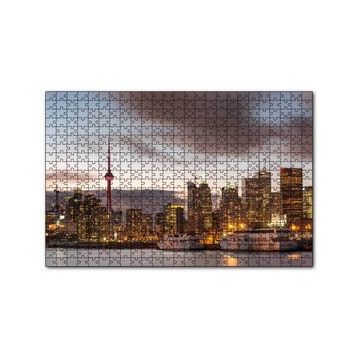 Cakapuzzle Kanada CN Tower ve Gökdelenler 120 Parça Ahşap Puzzle