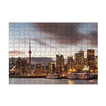 Cakapuzzle Kanada CN Tower ve Gökdelenler 120 Parça Ahşap Puzzle