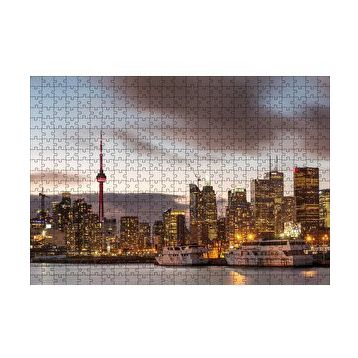Cakapuzzle Kanada CN Tower ve Gökdelenler 120 Parça Ahşap Puzzle