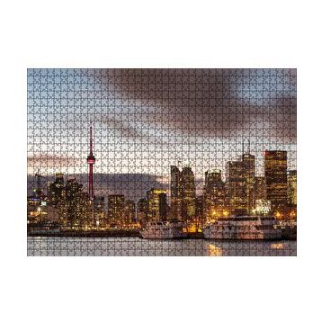 Cakapuzzle Kanada CN Tower ve Gökdelenler 120 Parça Ahşap Puzzle