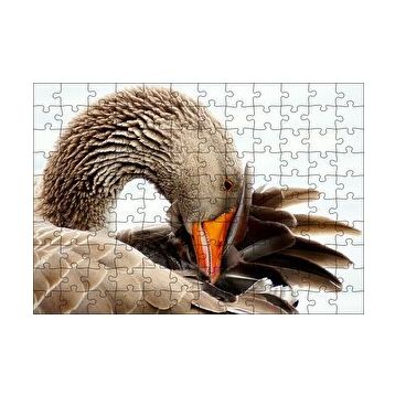 Cakapuzzle Kanadını Temizleyen Kahverengi Kaz 120 Parça Puzzle