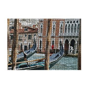 Cakapuzzle Kanalda Gondollar ve Binalar 120 Parça Ahşap Puzzle