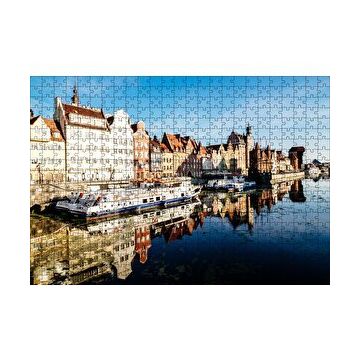Cakapuzzle Kanalda Tekneler ve Güneşli Tarihi Binalar 120 Parça Ahşap Puzzle