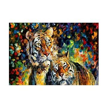 Cakapuzzle Kaplan Çift Yağlıboya 120 Parça Puzzle