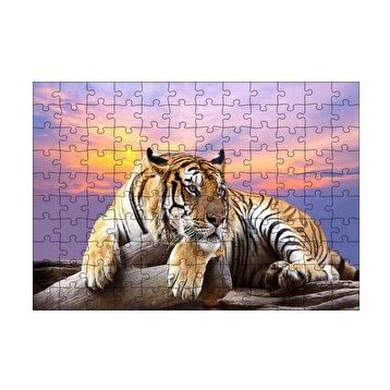 Cakapuzzle Kaplan Gün Batımı Görseli 120 Parça Puzzle