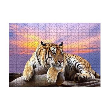 Cakapuzzle Kaplan Gün Batımı Görseli 120 Parça Puzzle