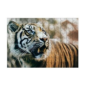 Cakapuzzle Kaplan Saldırıya Hazır 120 Parça Ahşap Puzzle