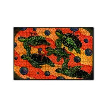 Cakapuzzle Kaplumbağa İnsan Figürü 120 Parça Ahşap Puzzle