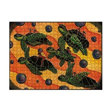 Cakapuzzle Kaplumbağa İnsan Figürü 120 Parça Ahşap Puzzle