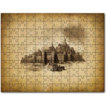 Cakapuzzle Kara Kalem Sanat Çalışması Görseli 120 Parça Puzzle